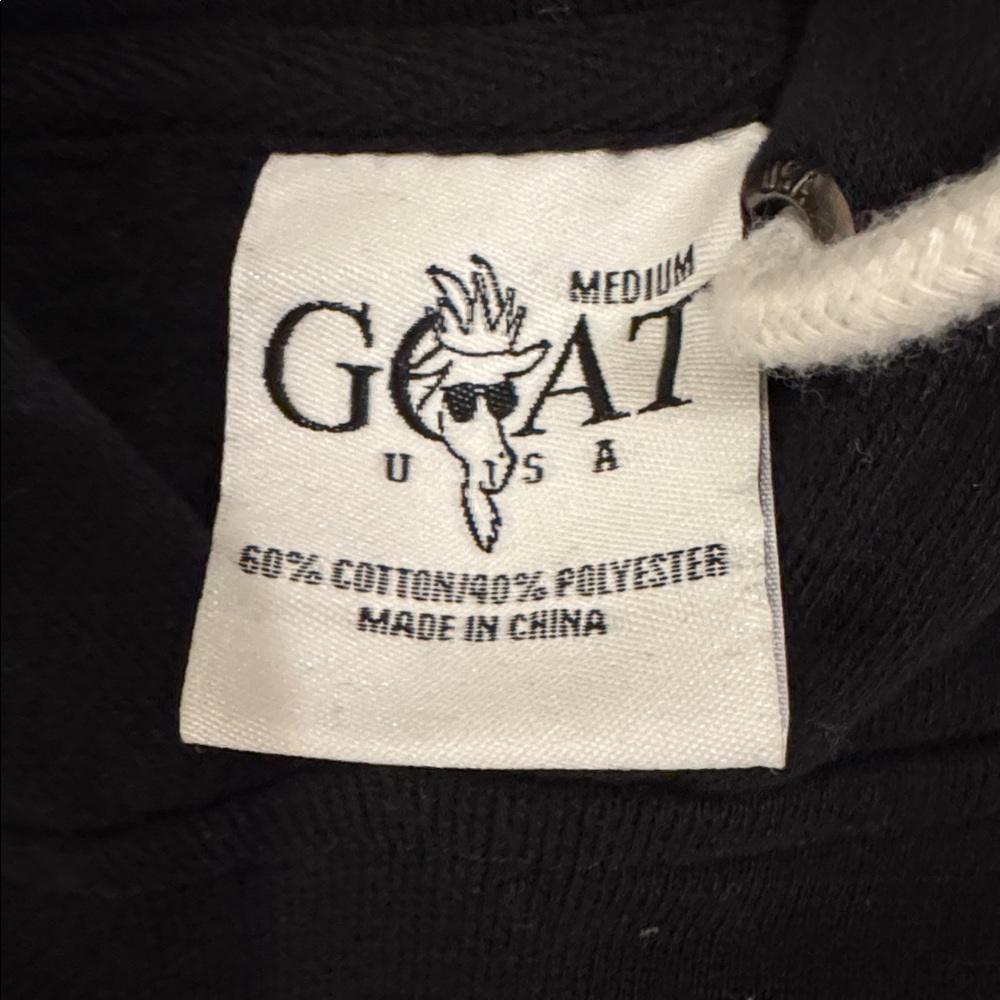 Classic Black Hoodie with Blue Embroidered Design - Picture 9 of 12